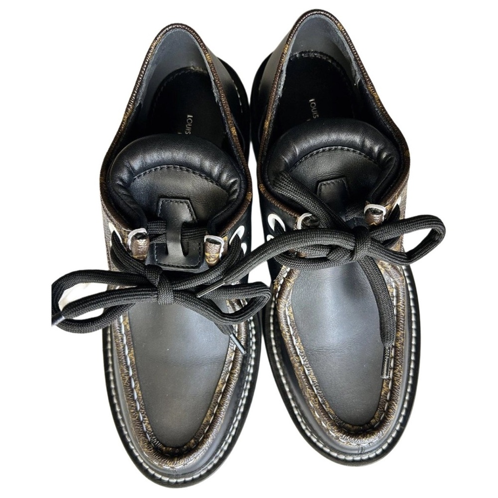 Louis Vuitton Black and Brown Leather Shoes